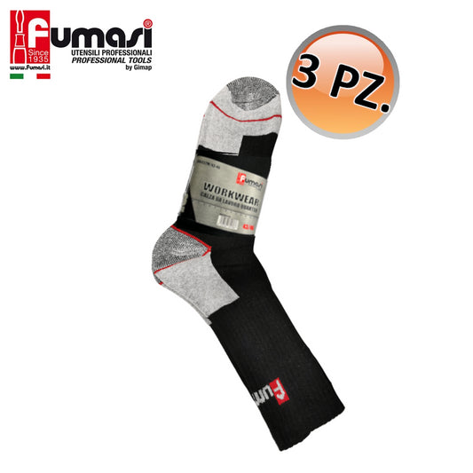FUMASI Calze Lunghe da lavoro Taglia 39-42 in confezione da 3 paia