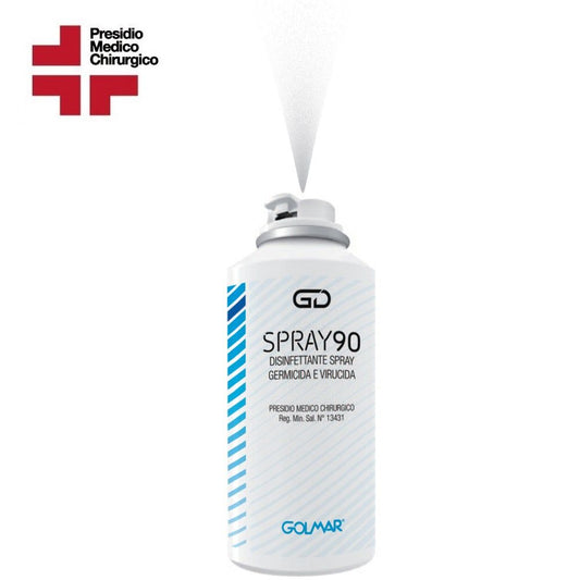 GD Spray 90 - Disinfettante con presidio medico chirurgico per ambienti ed auto germicida battericida - flacone 150 ml rilascio