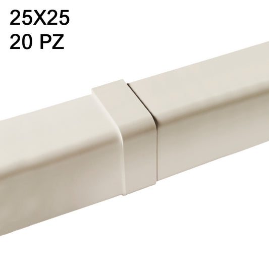 Giunto coperchio per canalina 25x25 mm - 20 PZ