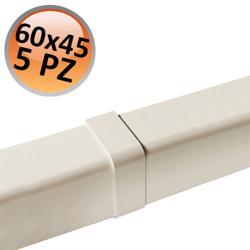 Giunto coperchio per canalina 60x45mm - 30 PZ