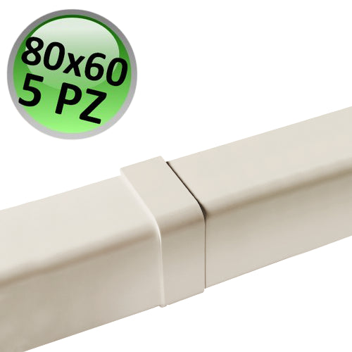 Giunto coperchio per canalina 80x60 mm - 1 PZ