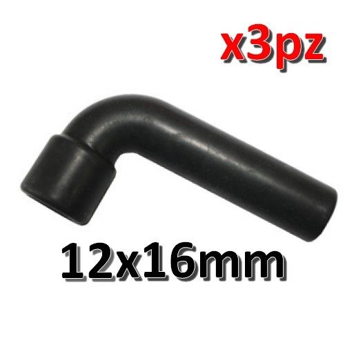 90° long bend rubber joint from 12 to 16 mm for split pump connection - pack of 3