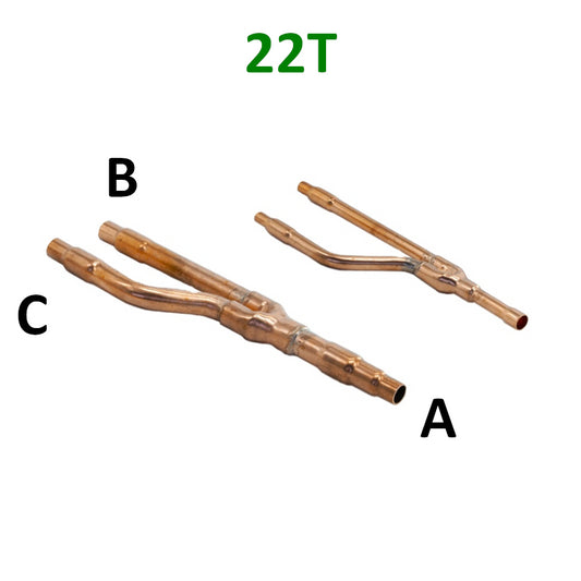 Copper branch joint for DAIKIN 22T VRV / VRF system