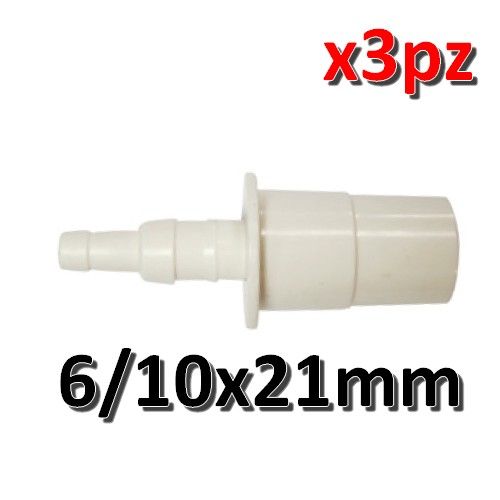 Reduced straight joint from 6/10 to 21 mm for vinyl pipe - pack of 3