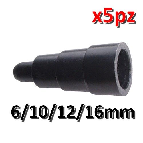 Straight connector, 6/10/12 to 16 mm, for vinyl pipes - pack of 5