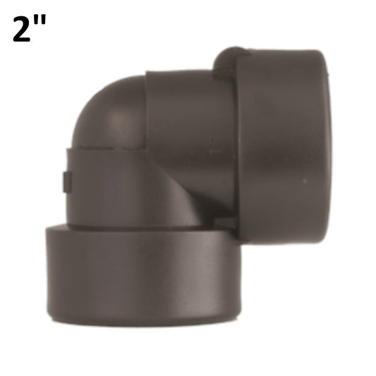 90° elbow 2'' FF in PP polypropylene with sealing O-ring