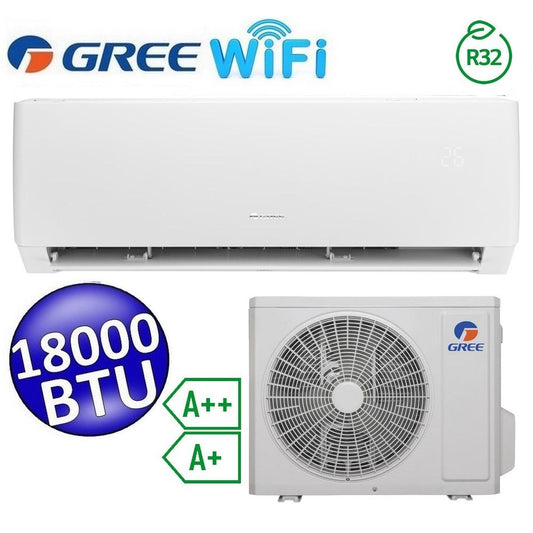 Gree - Climatizzatore mono inverter PULAR 18000 Btu classe A++/A+ funzione wi-fi R32