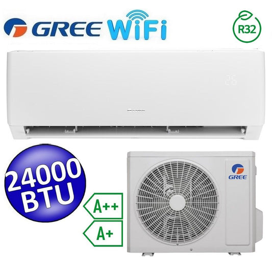Gree - Climatizzatore mono inverter PULAR 24000 Btu classe A++/A+ funzione wi-fi R32