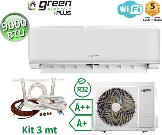 GREEN ELECTRIC PLUS 9000 BTU single-unit air conditioner + 3m installation kit