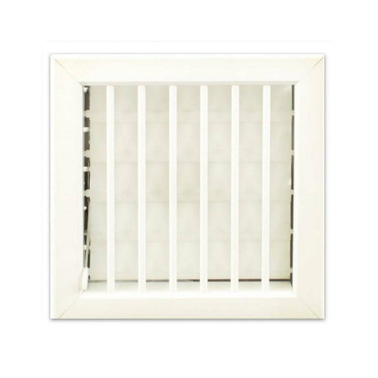 Adjustable White 18x18cm Fireplace Grill with Damper