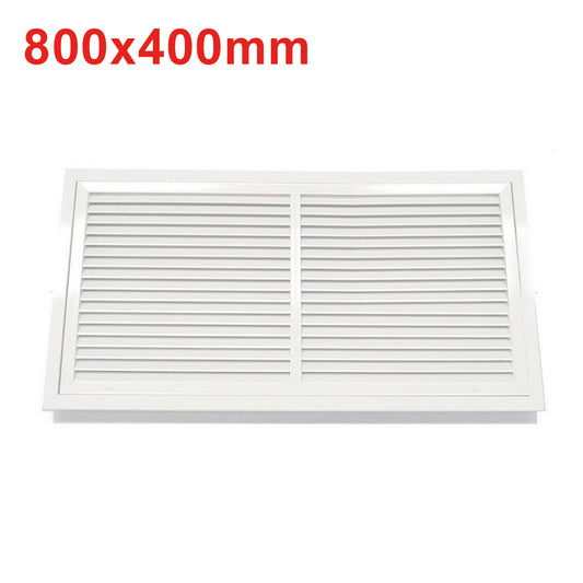White aluminum intake grille 800x400mm with filter included - PUSH-PULL opening