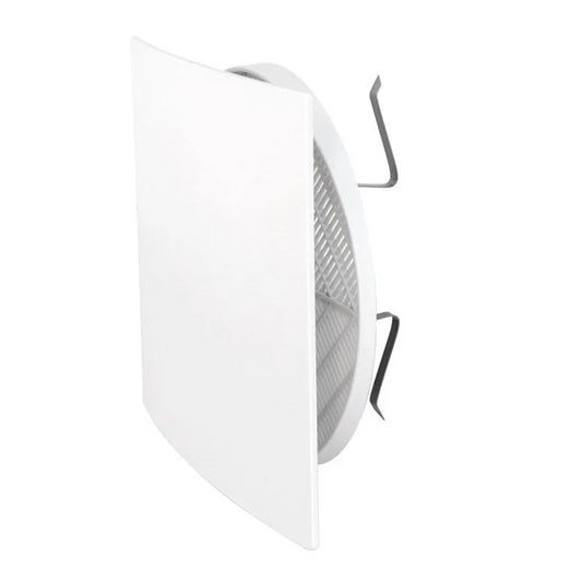 Griglia di ventilazione estetica quadrata 166x166 mm , per foro Ø 80/125 mm BIANCA