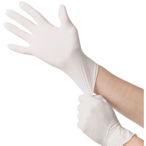 DISPOSABLE LATEX GLOVES WITH POWDER SIZE M PACK OF 100