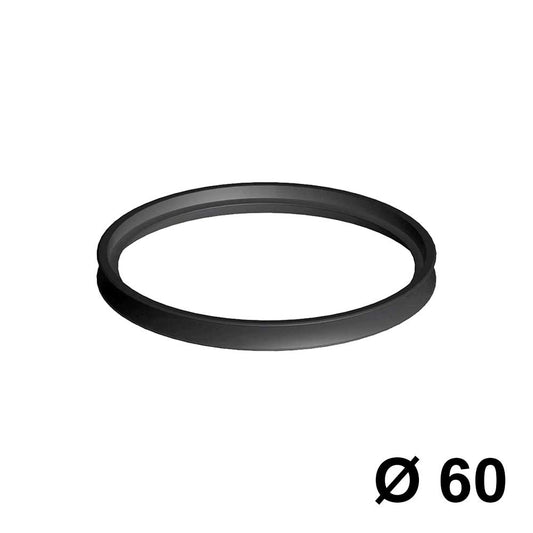 Guarnizione monolabbro in EPDM Ø 60 mm - per condotto fumi