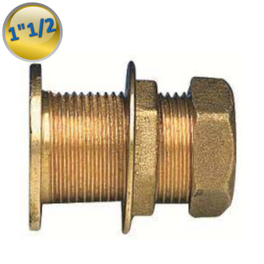 H0067 - Raccordo per cassone 1''1/2 con controdado tappo, sabbiato - Enolgas