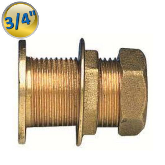H0067 - Raccordo per cassone 3/4'' con controdado tappo, sabbiato - Enolgas
