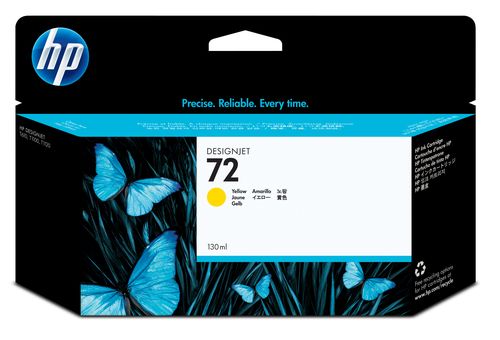 HP CART INK 72 VIVERA YELLOW 130 ML FOR PLOTTER 1100/T610
