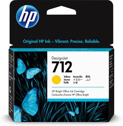 HP 712 29ml Yellow Original DesignJet Ink Cartridge