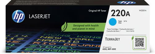 HP TONER 220A, CYAN, TERRAJET, LJ PRO 4202, 4302, 4303, 1,800 PAG