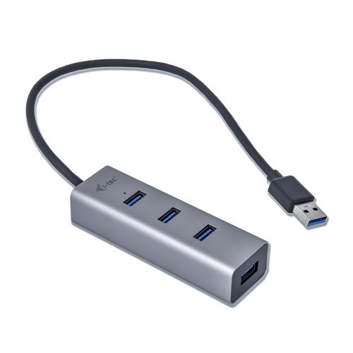 I-TEC USB 3.0 CABLE METAL PASS HUB 4 PORT WITHOUT POWER ADAPTER FOR NOTEBOOK ULTRABOOK TABLET PC WINDOWS AND MAC OS