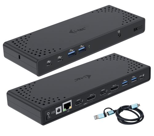 I-TEC USB 3.0/USB-C/THUNDERBOLT 3 DUAL DISPLAY DOCKING STATION GEN2 AND POWER DELIVERY 100W