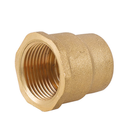 ICMA 1214 reduced joint fitting sleeve FF 1/2'' 3/4'' yellow brass