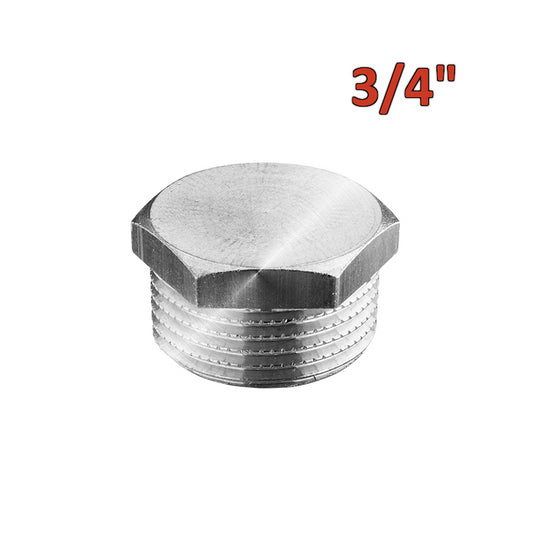 ICMA 237 - Chrome-plated hex head cap 3/4'' male