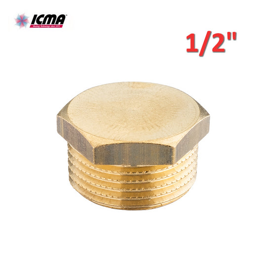 ICMA 237 - 1/2" Hex Male Brass Cap