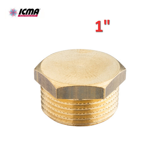 ICMA 237 - 1" Hex Male Brass Cap