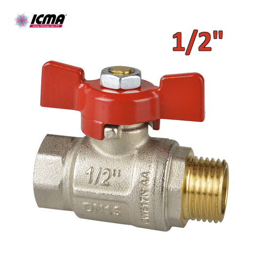 ICMA 351 - Full-bore ball valve? 1/2'' M/F thread - Butterfly lever