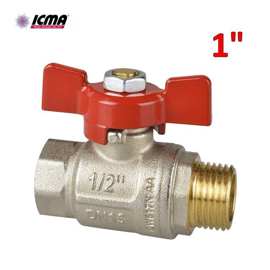 ICMA 351 - Full-bore ball valve? 1'' M/F thread - Butterfly lever