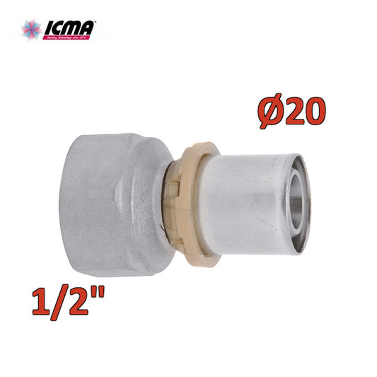 ICMA 401 - Raccordo a pressare 1/2''x20 SEMPITER® diritto femmina
