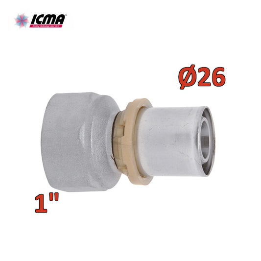 ICMA 401 - Raccordo a pressare 1''x26 SEMPITER® diritto femmina