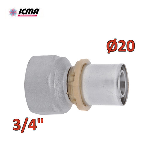 ICMA 401 - Raccordo a pressare 3/4''x20 SEMPITER® diritto femmina