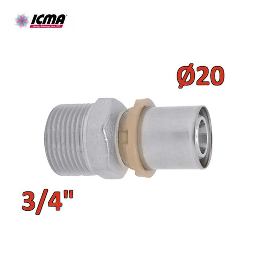 ICMA 402 - Raccordo a pressare 3/4'' x 20 SEMPITER® diritto maschio