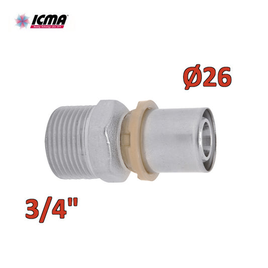 ICMA 402 - 3/4'' x 26 SEMPITER® straight male press fitting