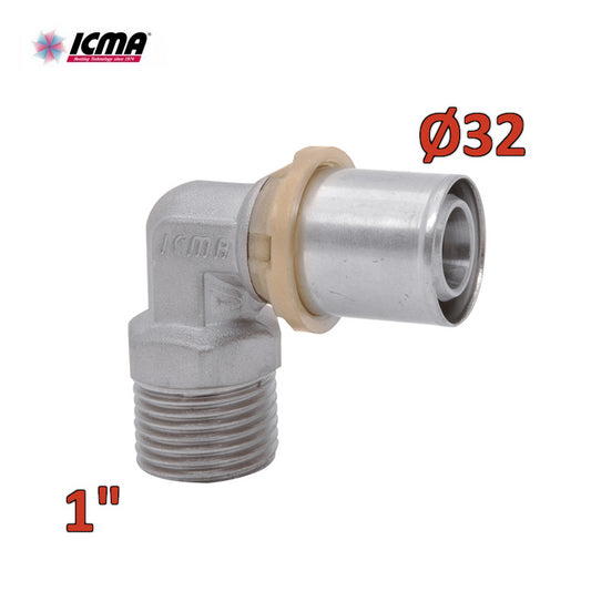 ICMA 404 - SEMPITER® curved male press fitting 32x1''