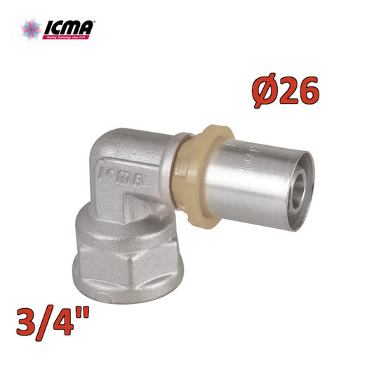 ICMA 405 - Female elbow bend 3/4'' x 26 SEMPITER® press fitting