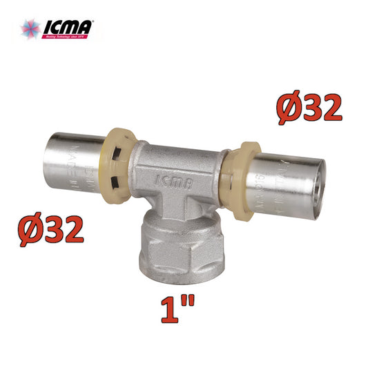 ICMA 408 - SEMPITER® 32 x 1'' x 32 female TEE press fitting