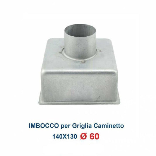 Inlet for 14x13 Grill, diameter 60mm, Adapter Connection for Fireplace Nozzle