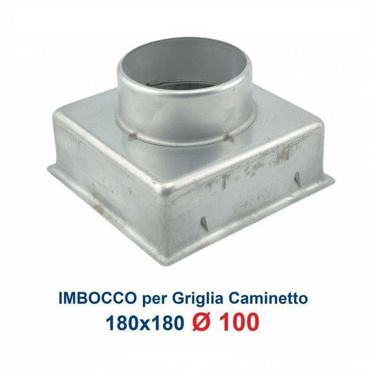 18x18 Grill Inlet Diameter 100mm Adapter Fitting for Fireplace Nozzle