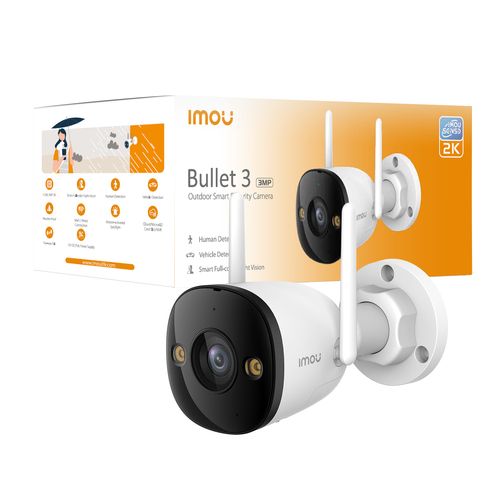 IMOU BULLET 3MP 2K FULL COLOR OUTDOOR CAMERA, WI-FI 6, SIREN, SPOTLIGHT, AND IP67. MOTION DETECTION