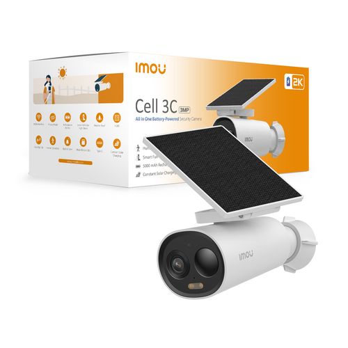 IMOU CELL 3C RECHARGEABLE 2K (3MP) INDOOR/OUTDOOR CAMERA WITH ADJUSTABLE SOLAR PANEL