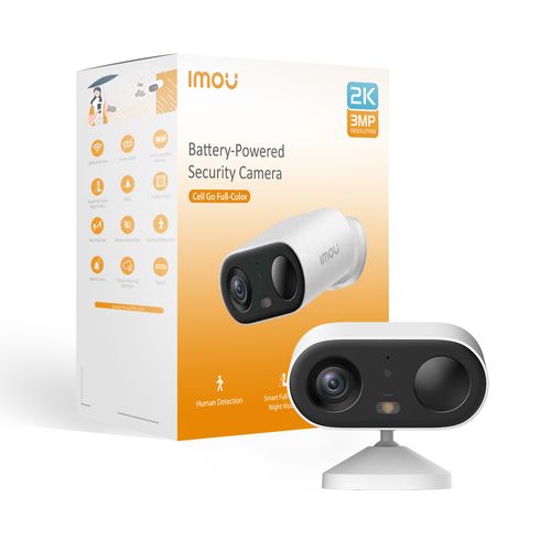 IMOU CELL GO FULL COLOR RECHARGEABLE CAMERA 2K (3MP), INDOOR/OUTDOOR, 90DB SIREN, IP65