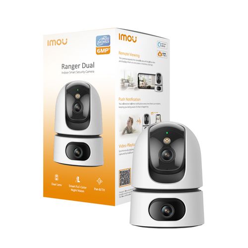 IMOU RANGER DUAL 6MP INTERNAL CAMERA WITH MOTORIZED DUAL LENS, AI IMOU SENSE, SIREN AND SPOTLIGHT