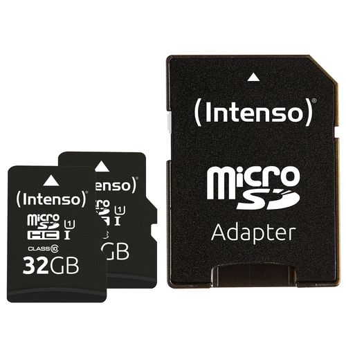 INTENSO MICRO SD UHS-I PREMIUM WITH INCL SD ADAPTER 32GB 2-PACK