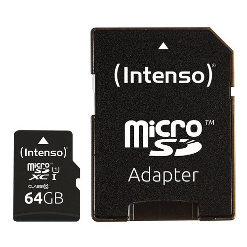 INTENSO MICRO SD UHS-I PREMIUM WITH INCL SD ADAPTER 64GB 3-PACK