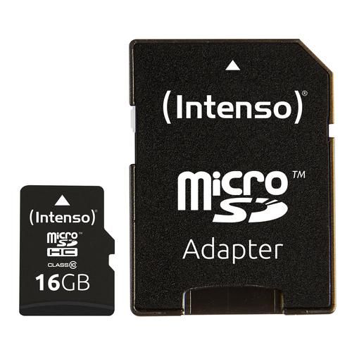 INTENSO MICRO SDHC 16GB CLASS 10 + SD ADAPTER