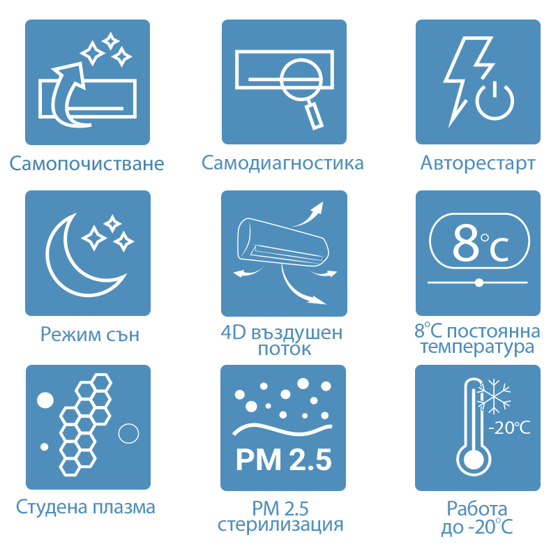 Inverter Air conditioner AUX New-Q ASW-H24F7B4/QCR3DI-B9