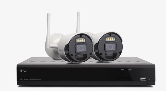 ISIWI KIT WIRELESS CONNECT AIR2 ISW-K2N8BFBTA4MP-2 GEN1 NVR 8 CHANNELS + 2 BATTERY CAMERAS 8